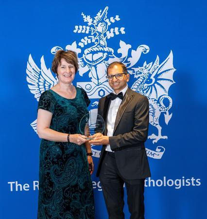 Winners of the 2025 RCPath Achievement Awards in front of the RCPath banner