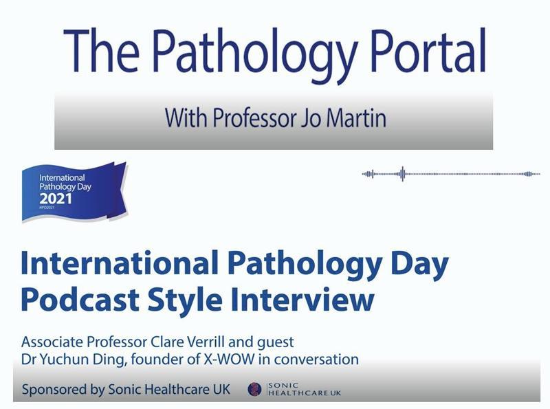 Image of the opening slide from the lunchtime webinar by Professor Jo Martin on the Pathology Portal at International Pathology Day 2021