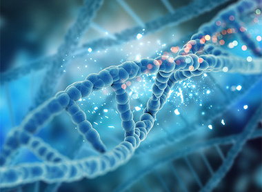 Abstract image of a DNA strand