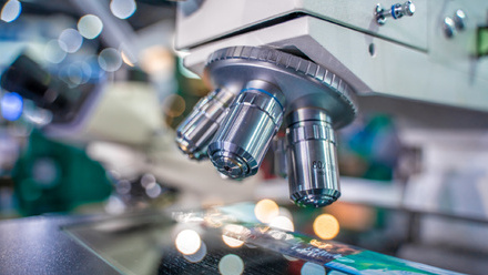 Digital microscope in laboratory
