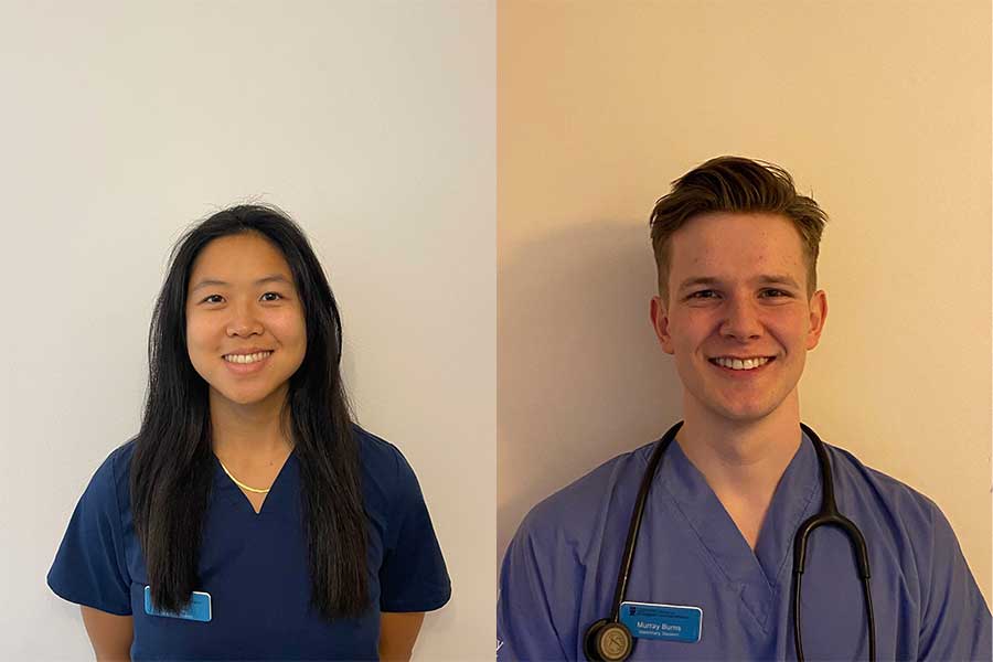 Mina Lee B.S. and Murray Burns from the School of Biodiversity, One Health & Veterinary Medicine, College of Medical, Veterinary and Life Sciences, University of Glasgow.