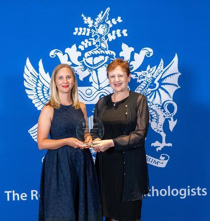 Winners of the 2025 RCPath Achievement Awards in front of the RCPath banner