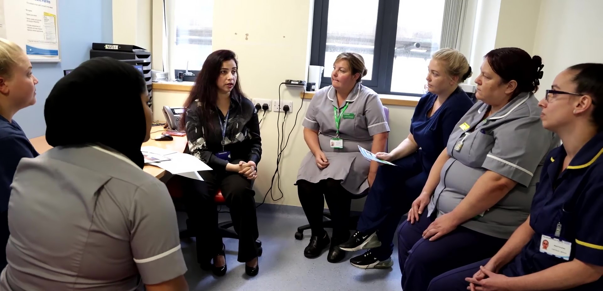 The Clinical Haematology Team at the Royal Oldham Hospital in conversation