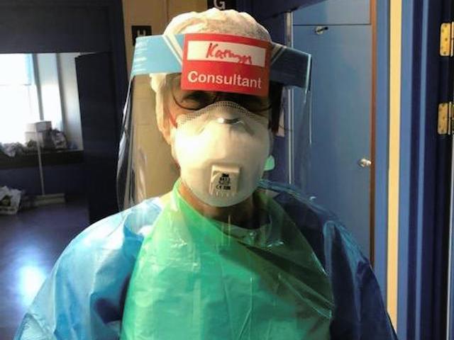 Dr Kathryn Ryan in full PPE.