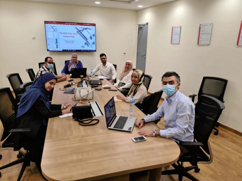 Participants of an in-person event run by Shefa Al-Orman Charity Hospital in Luxor, Egypt for International Pathology Day 2021