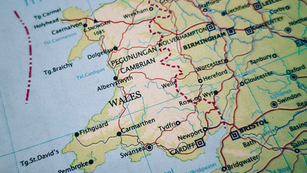 Map of Wales