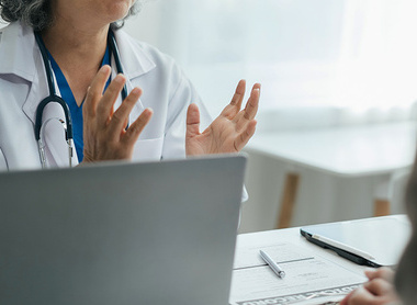 Doctor and patient in discussion