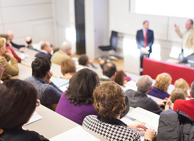 Students attending a lecture