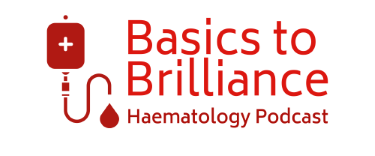 Logo for the Basics to Brilliance haematology podcast