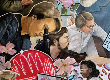 Artwork that won the Art of Pathology Competition in 2024 for the over 18s category titled The Scientist We Thank