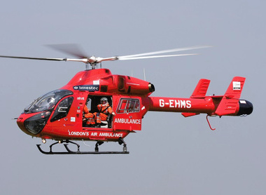Air ambulance flying