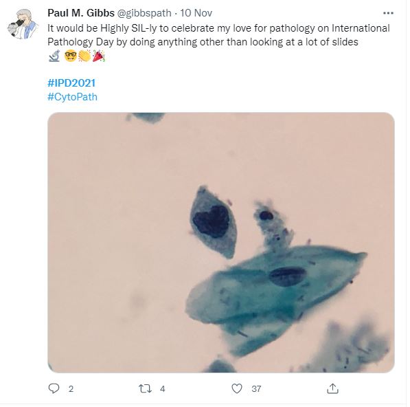 X post celebrating International Pathology Day 2021
