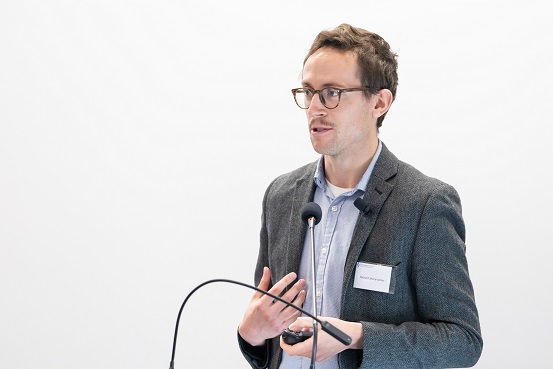 Richard Skone-James delivering his talk at International Pathology Day 2022
