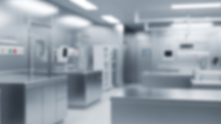 Blurred autopsy room