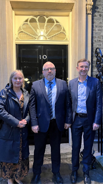 Bernie Croal at an AI meeting at 10 Downing St in 2023