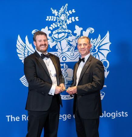 Winners of the 2025 RCPath Achievement Awards in front of the RCPath banner