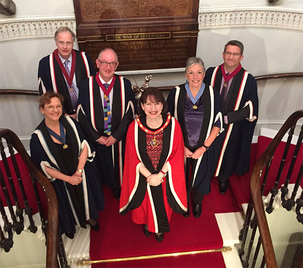 Dr Suzy Lishman with honorary officers