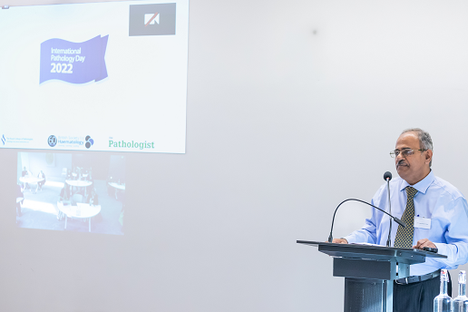 Dr Iyer giving their talk at IPD 2022