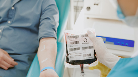 Person donating blood