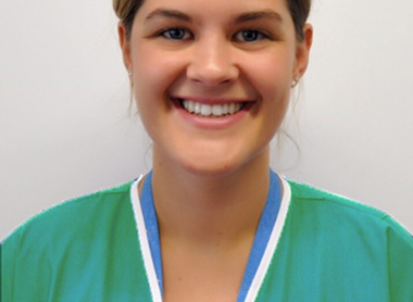 Dr Amy Barrie smiling at the camera